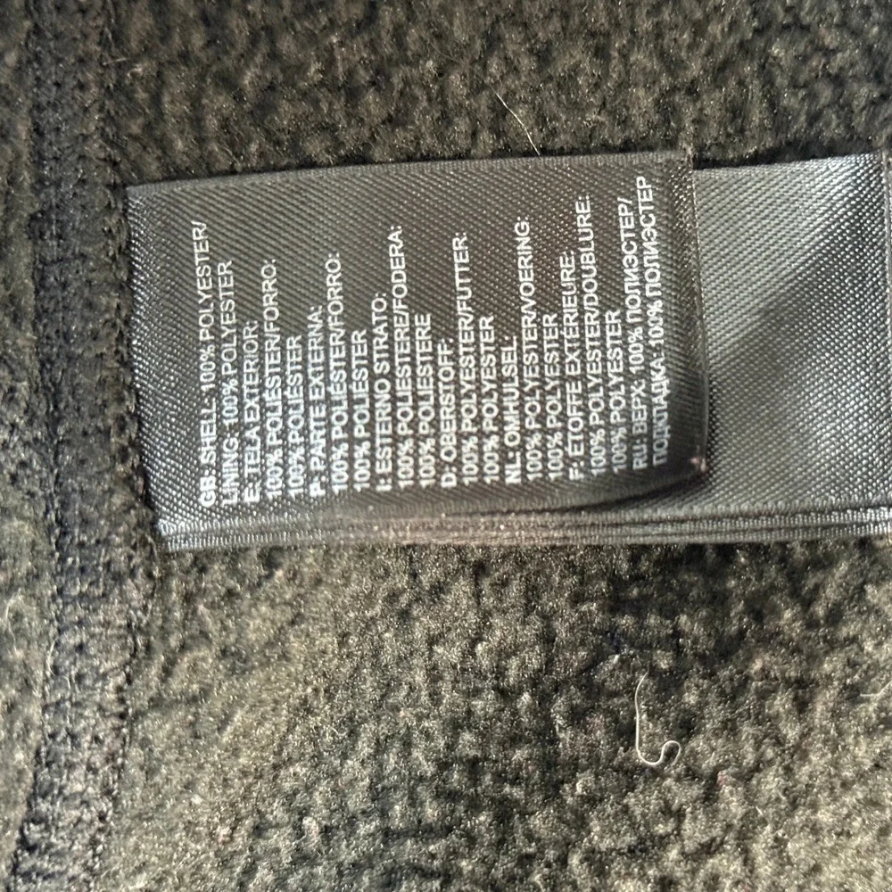 The North Face Men M Black Fleece Vest Full Zip Logo Embroidered Outdoor Casual‎